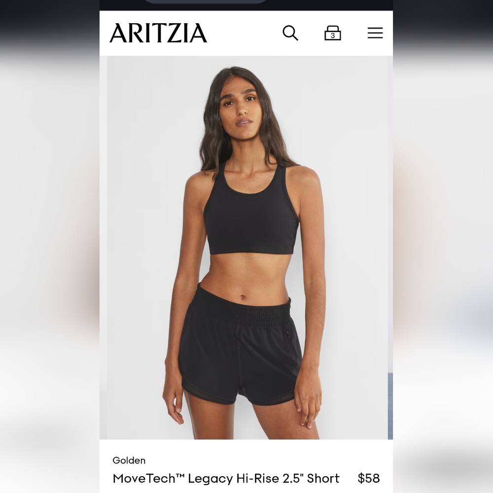 Aritzia GoldenMoveTech™ Legacy Hi-Rise 2.5" Short